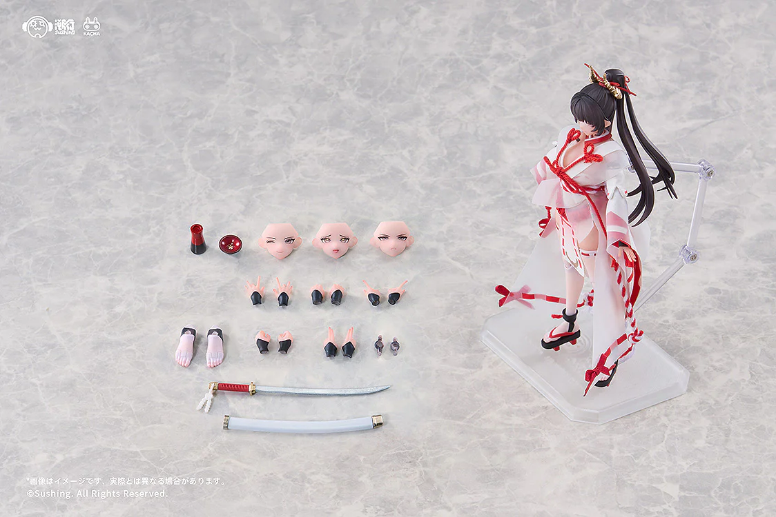 1/12 Sakura Uefuji Articulated Figure (Combat Shrine Maiden) - Image 13