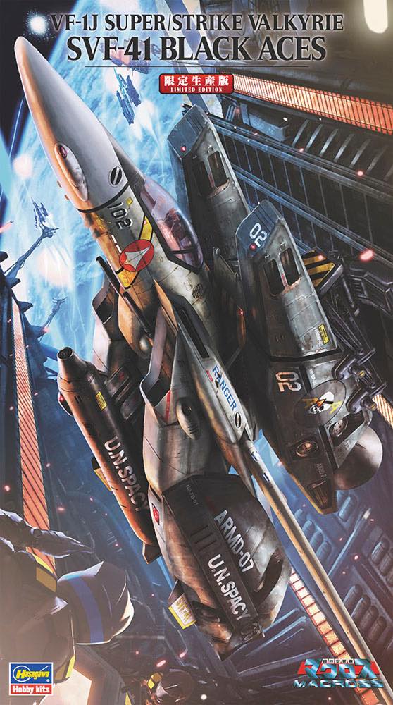1/72 VF-1J Super/Strike Valkyrie SVF-41 Black Aces Fighter Mode - Image 6