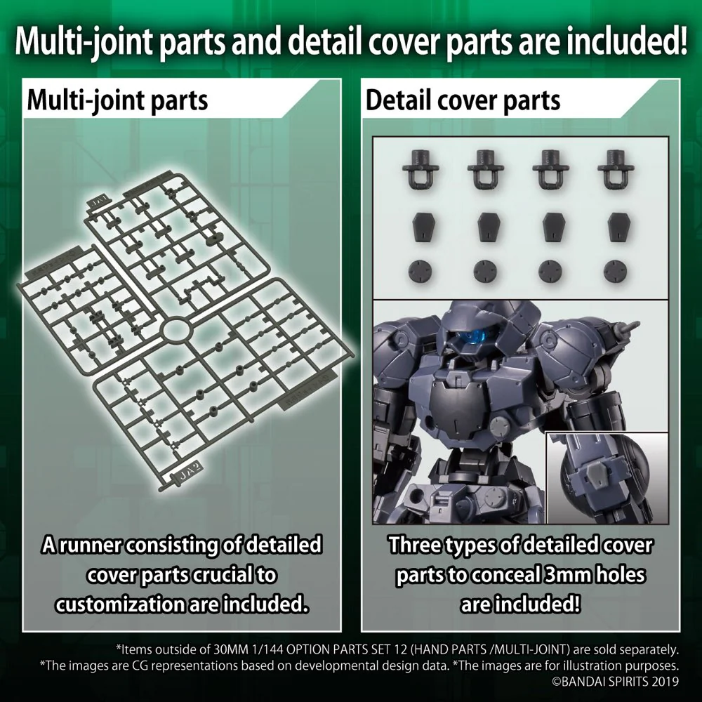 30MM W-23 Option Parts Set 12 (Hand Parts / Multi-joint) - Image 12