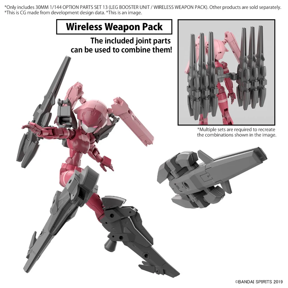 30MM W-26 Option Parts Set 13 (Leg Booster Unit / Wireless Weapon Pack) - Image 7