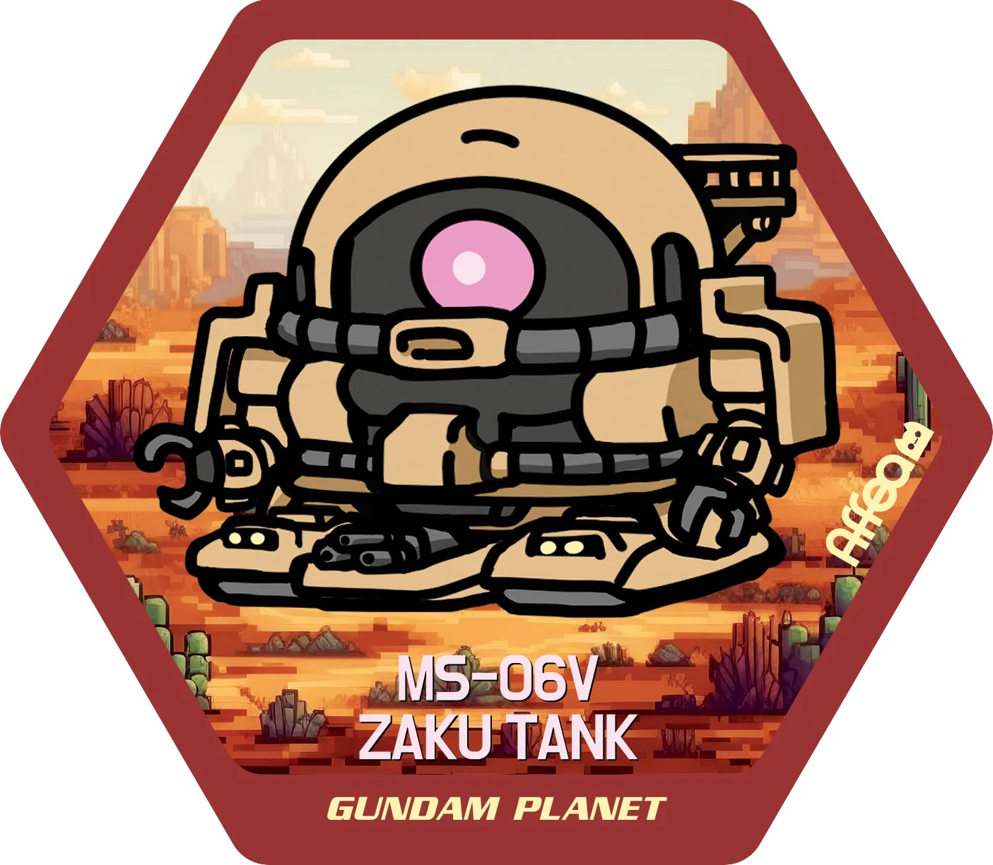 Affea Sticker 05 Zaku Tank