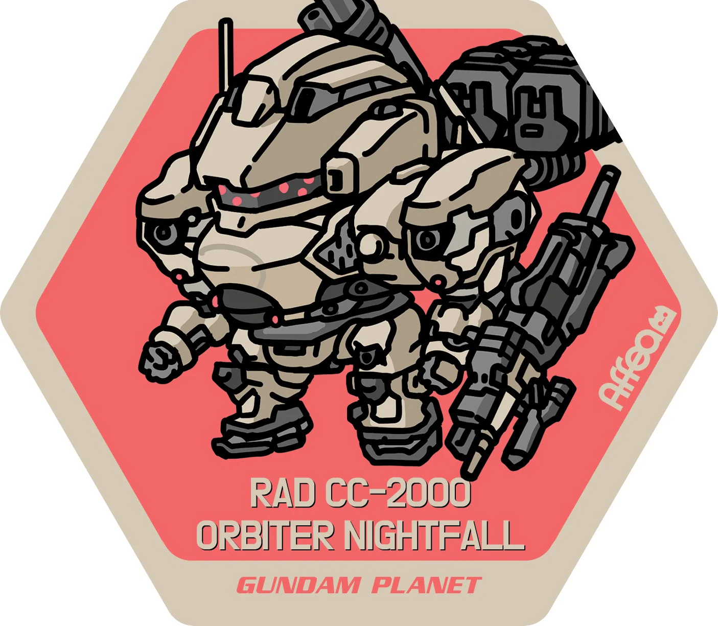 Affea Sticker 13 Armored Core Orbiter Nightfall