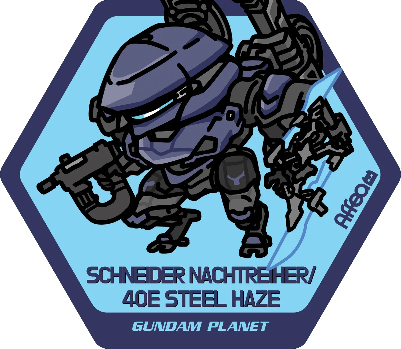 Affea Sticker 17 Armored Core Steel Haze