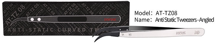 AT-TZ08 Antistatic Tweezers (Angled) - Image 2