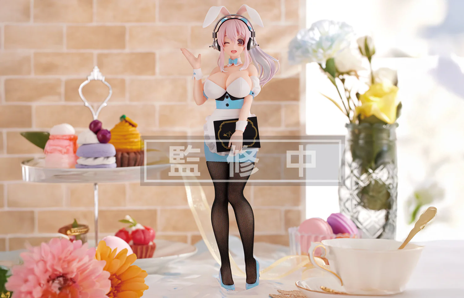 BiCute Bunnies: Super Sonico Waitress Light Blue Color Ver. - Image 2