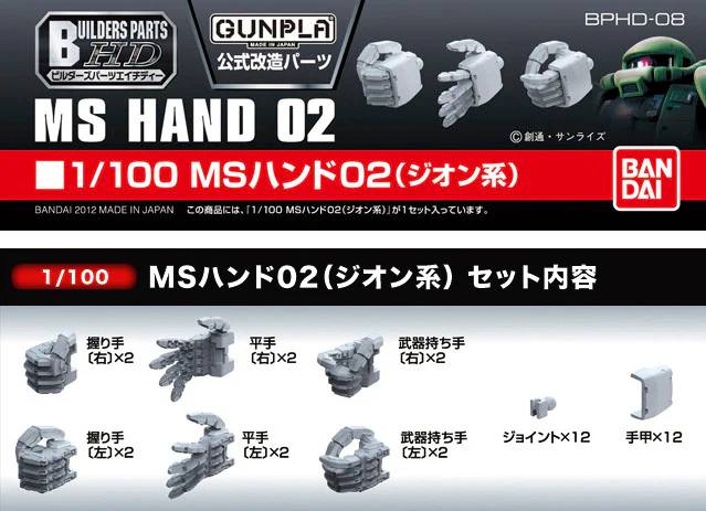 Builders Parts HD-08 1/100 MS Hand 02 (Zeon) - Image 3