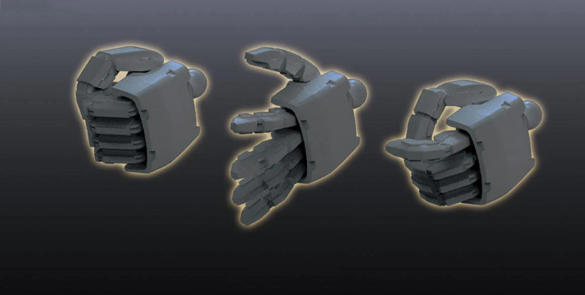 Builders Parts HD-38 1/144 MS Hand 02 Dark Gray (Zeon) - Image 2