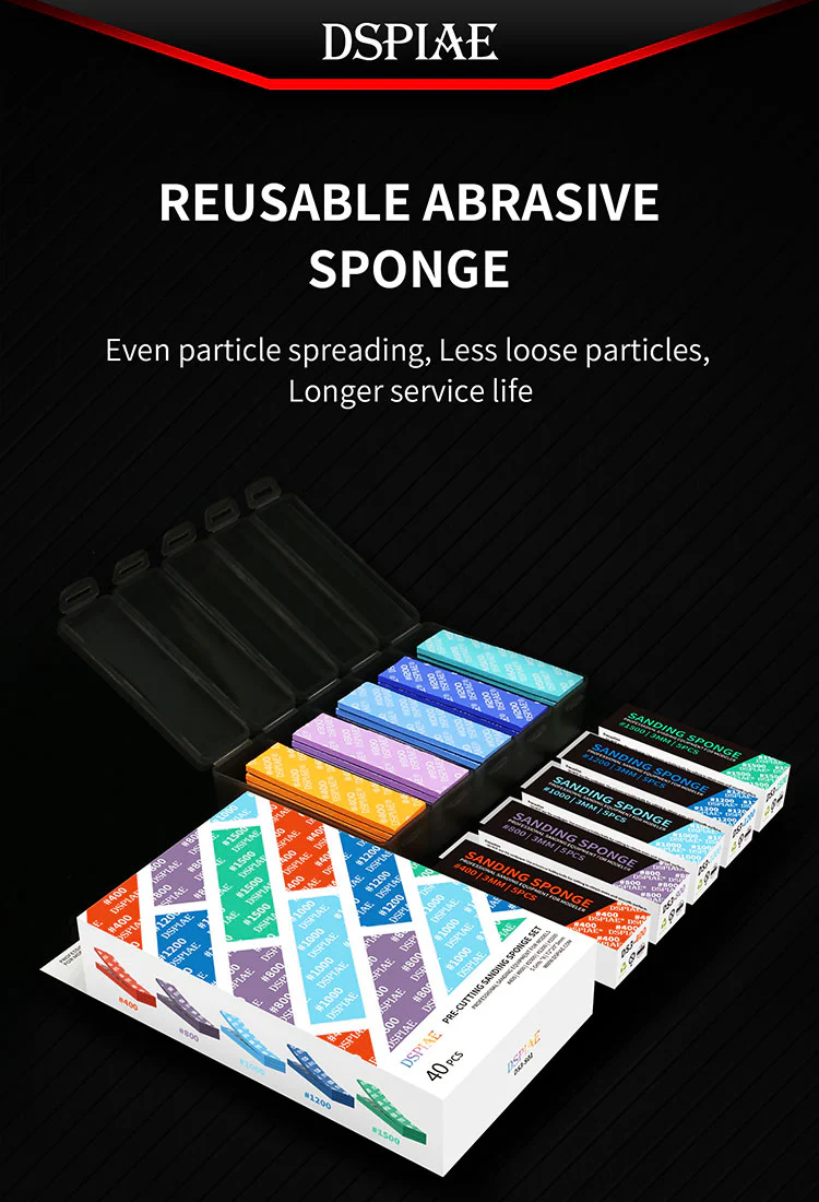 DS3-S01 Reusable Pre-cut Sanding Sponge Set - Image 2