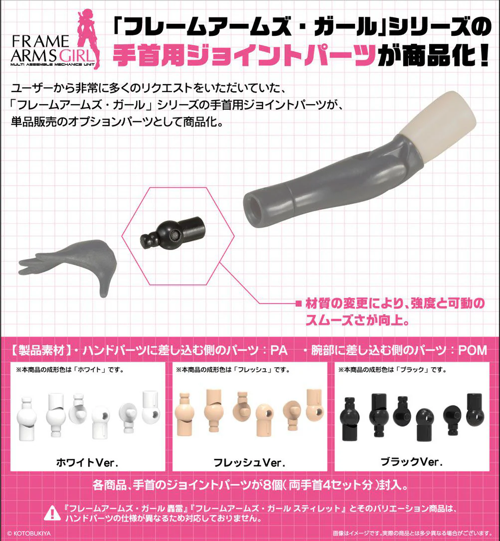 Frame Arms Girl FG046 Wrist Joint Part (Flesh) - Image 4