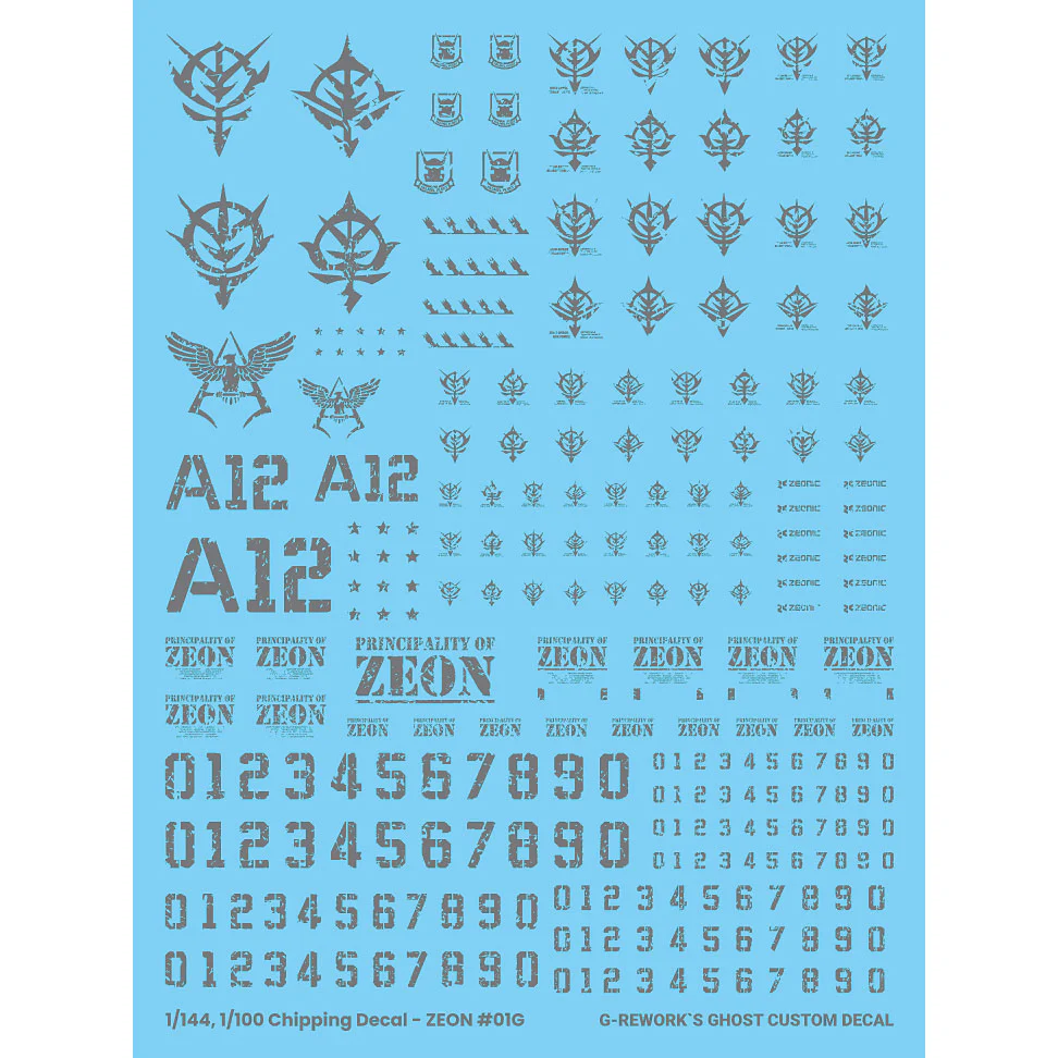 G-REWORK Chipping Decal Zeon 01 Gray