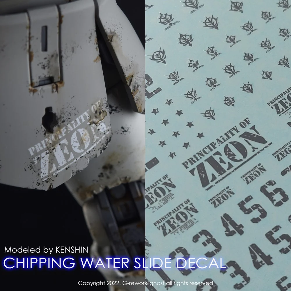 G-REWORK Chipping Decal Zeon 01 Gray - Image 3