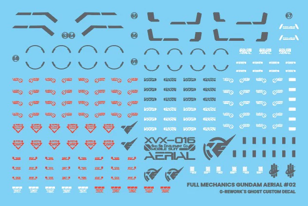 G-REWORK Decal WMFM1 Full Mechanics Gundam Aerial - Image 22