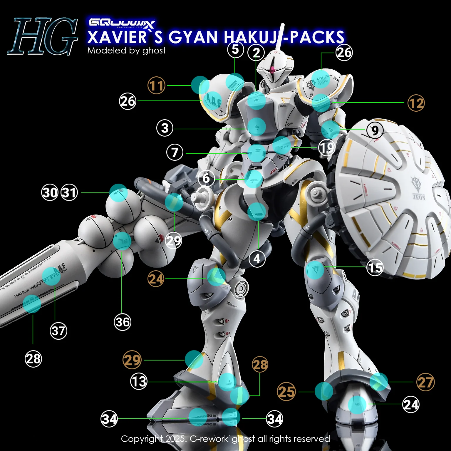 G-REWORK Decal H-GQ05 HG Gyan Hakuji-Packs (Xavier Olivette Custom) - Image 20
