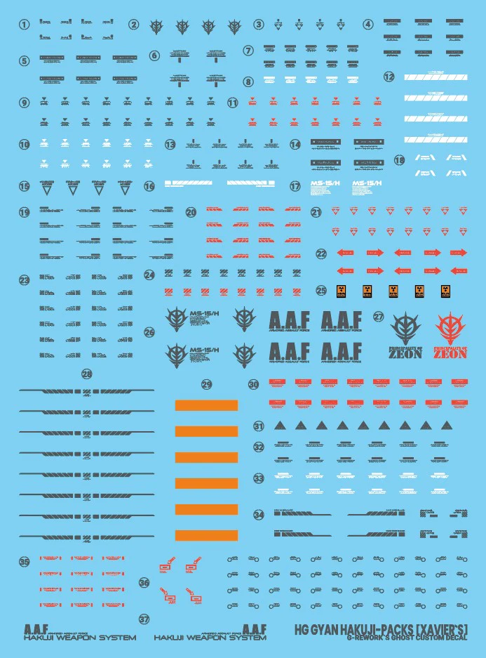 G-REWORK Decal H-GQ05 HG Gyan Hakuji-Packs (Xavier Olivette Custom) - Image 3