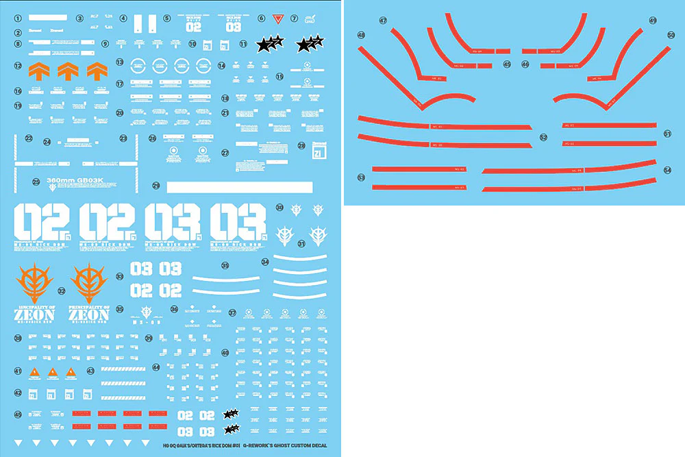 G-REWORK Decal H-GQ08 HG Rick Dom (GQX) - Image 2