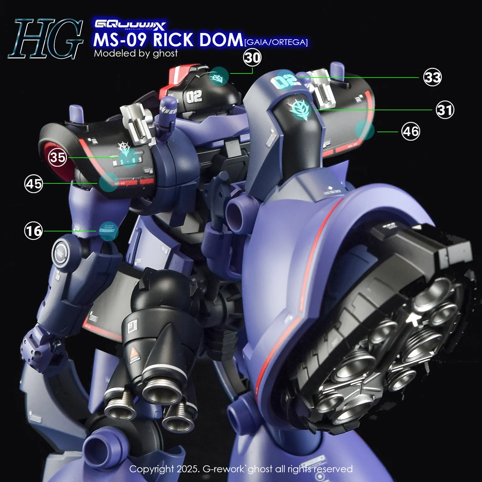 G-REWORK Decal H-GQ08 HG Rick Dom (GQX) - Image 21