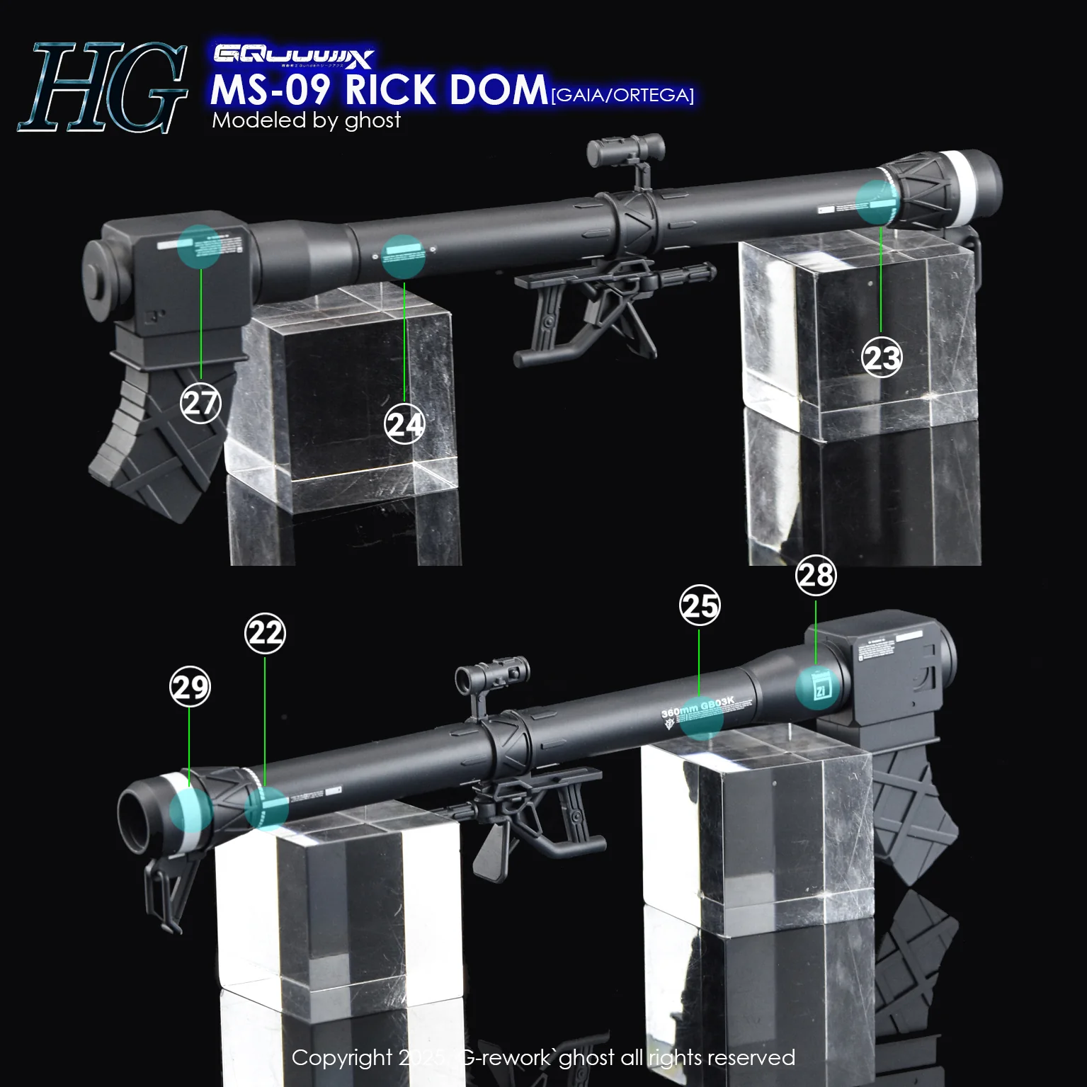 G-REWORK Decal H-GQ08 HG Rick Dom (GQX) - Image 22