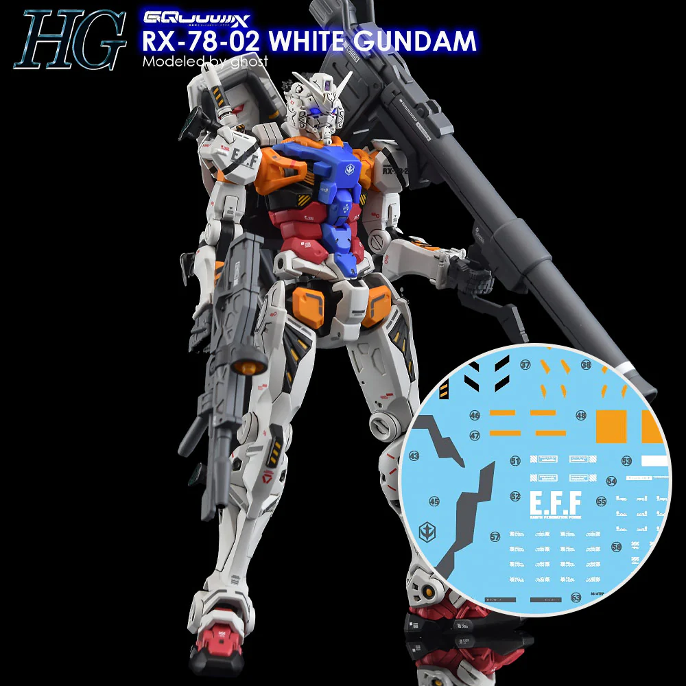 G-REWORK Decal H-GQ09 HG White Gundam