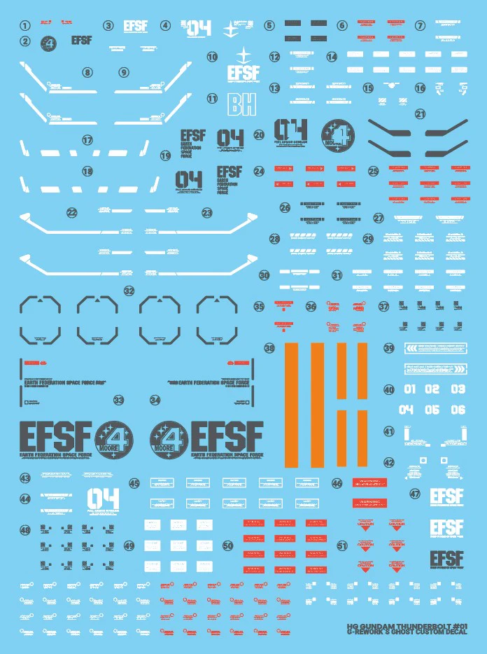 G-REWORK Decal H-TB01 HG Full Armor Gundam (Thunderbolt Ver.) - Image 22