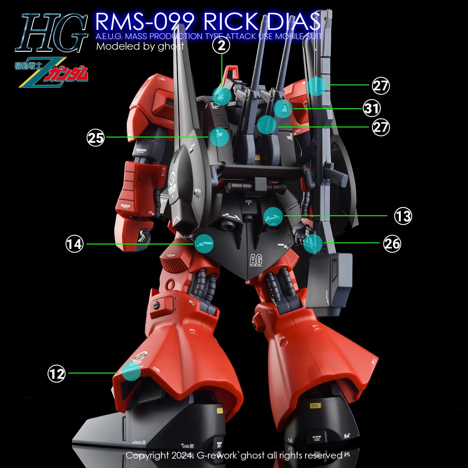 G-REWORK Decal H10 HGUC Rick Dias - Image 16