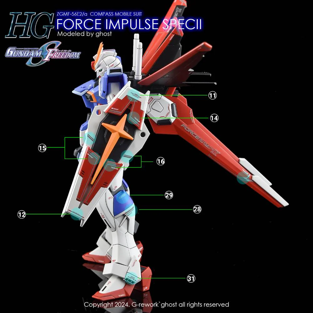 G-REWORK Decal H198 HGCE Force Impulse Gundam Spec II - Image 10