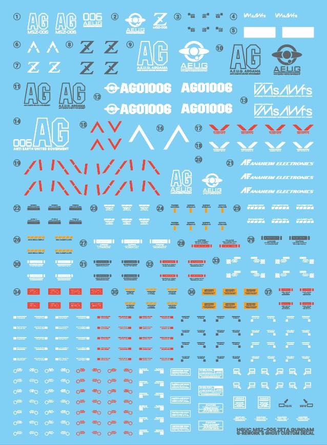 G-REWORK Decal H203 HGUC Zeta Gundam Revive - Image 16