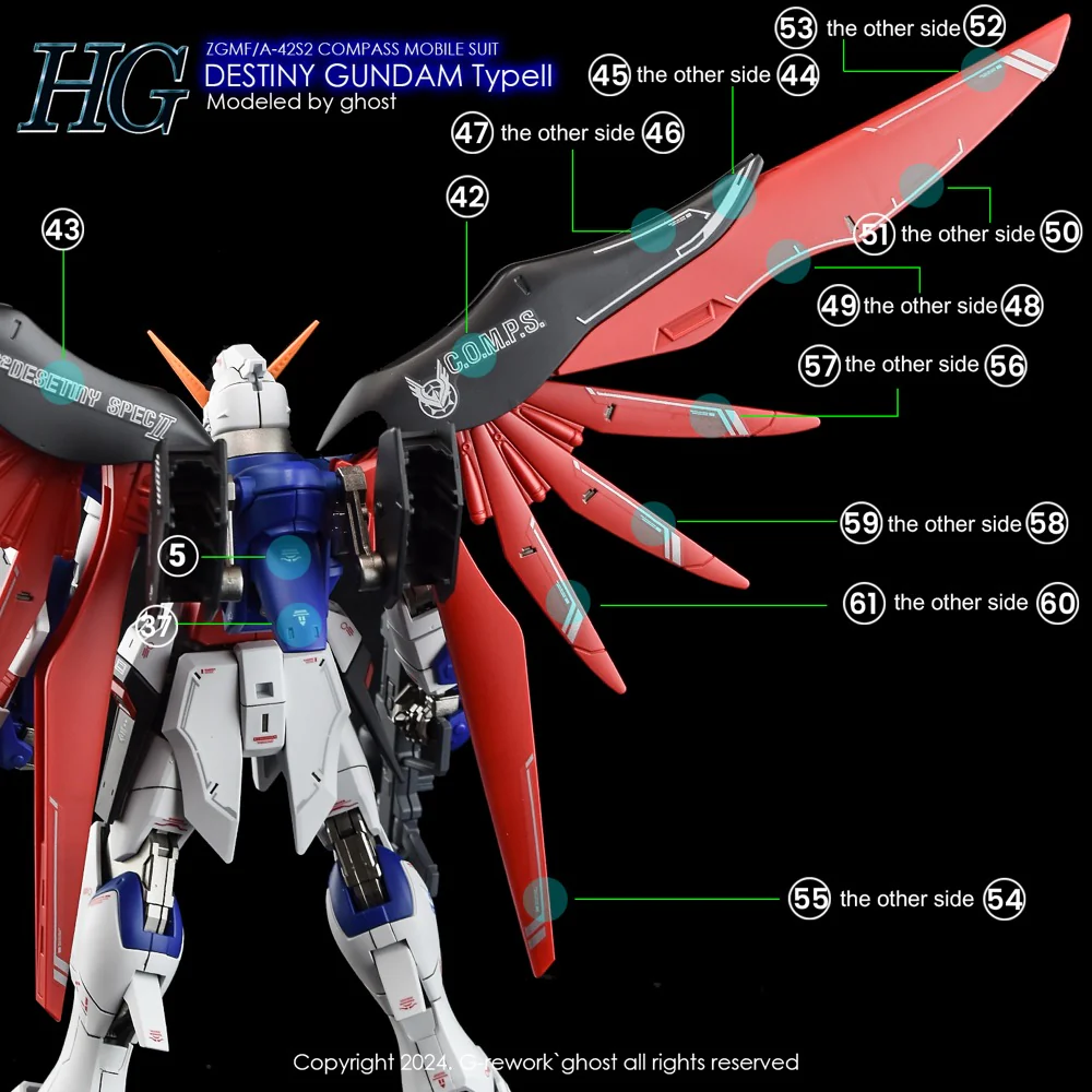 G-REWORK Decal H224 HGCE Destiny Gundam Spec II - Image 13