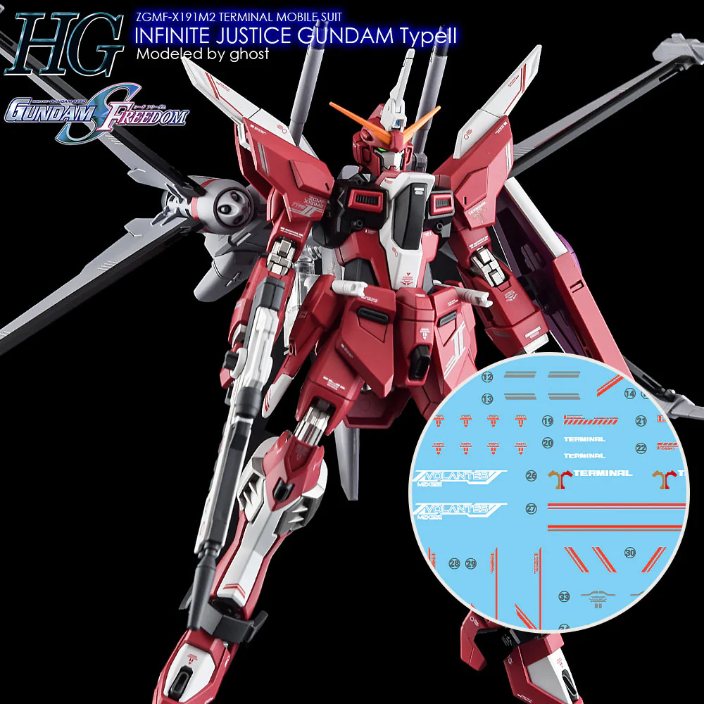 G-REWORK Decal H251 HGCE Infinite Justice Gundam Type II