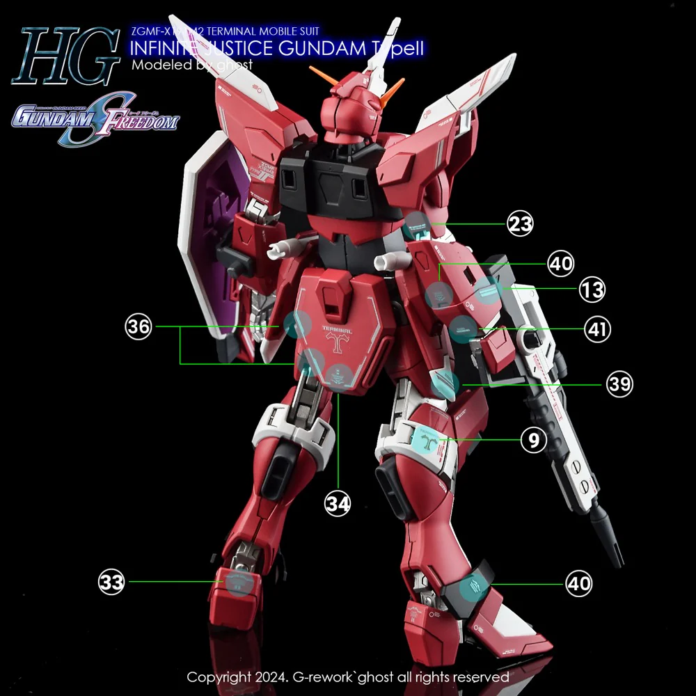 G-REWORK Decal H251 HGCE Infinite Justice Gundam Type II - Image 10