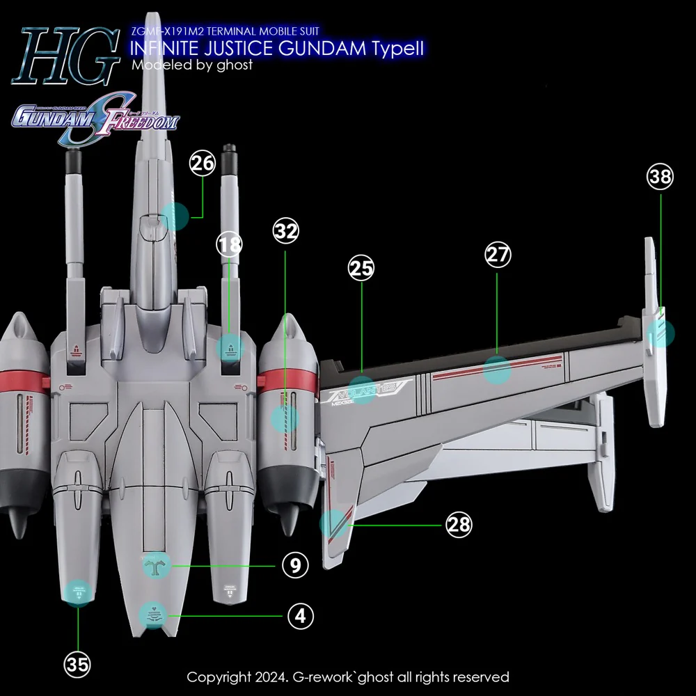 G-REWORK Decal H251 HGCE Infinite Justice Gundam Type II - Image 11