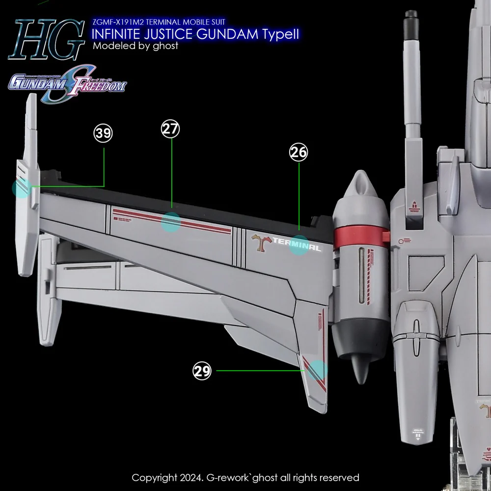 G-REWORK Decal H251 HGCE Infinite Justice Gundam Type II - Image 12