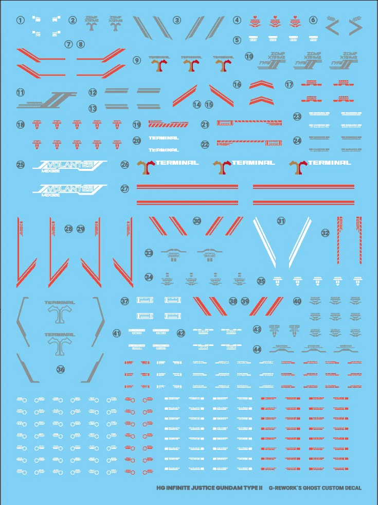 G-REWORK Decal H251 HGCE Infinite Justice Gundam Type II - Image 13