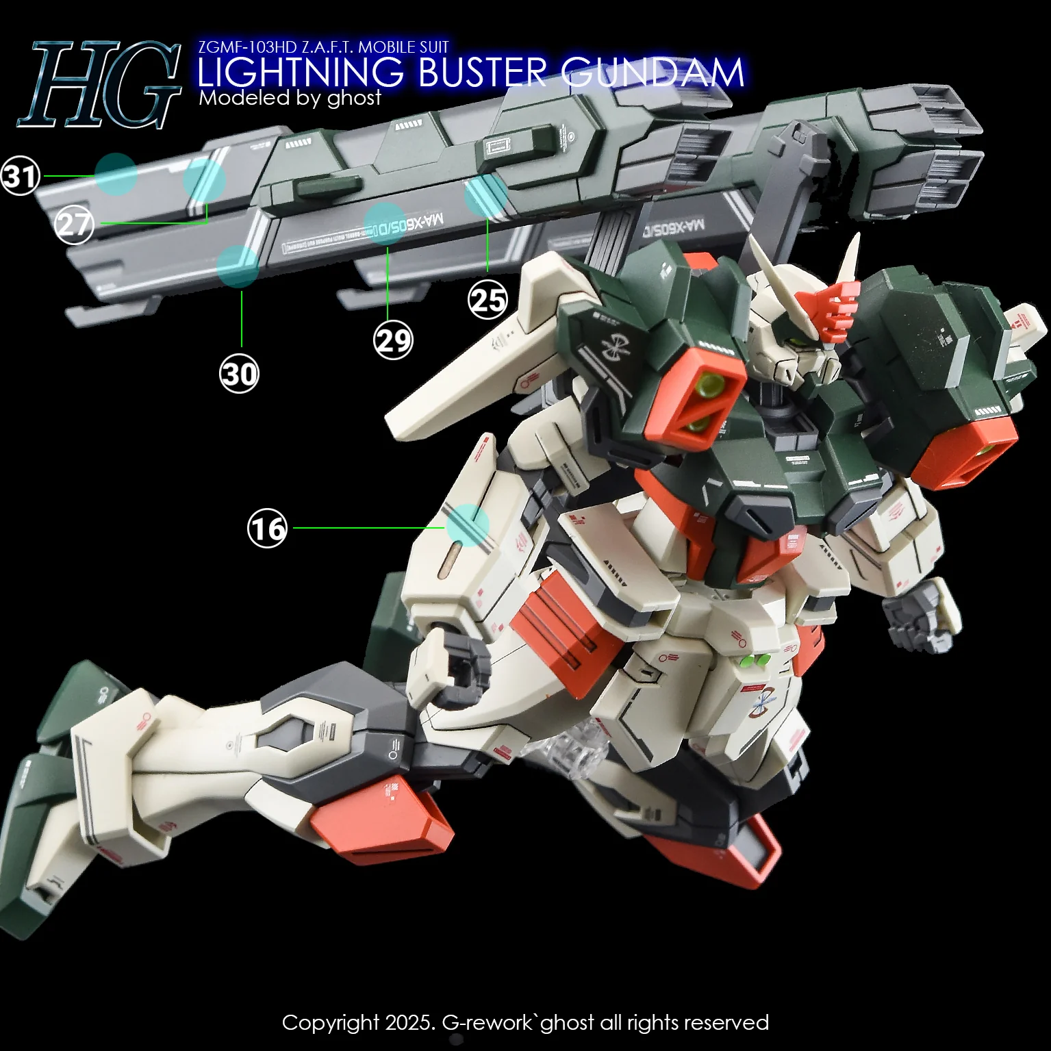 G-REWORK Decal H253 HGCE Lightning Buster Gundam - Image 19