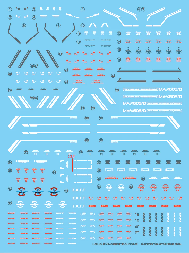 G-REWORK Decal H253 HGCE Lightning Buster Gundam - Image 20