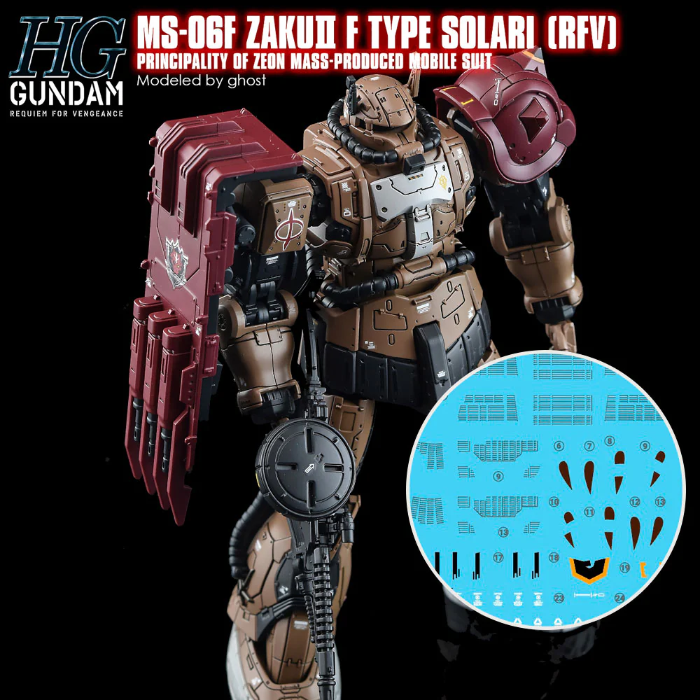 G-REWORK Decal H254 HGUC Zaku II F-Type Solari