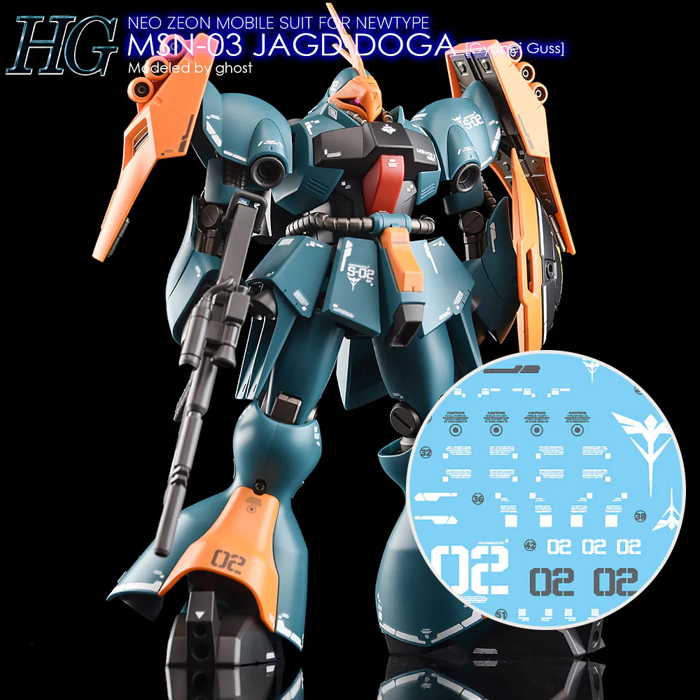 G-REWORK Decal H83 HGUC Jagd Doga (Gyunei Guss)