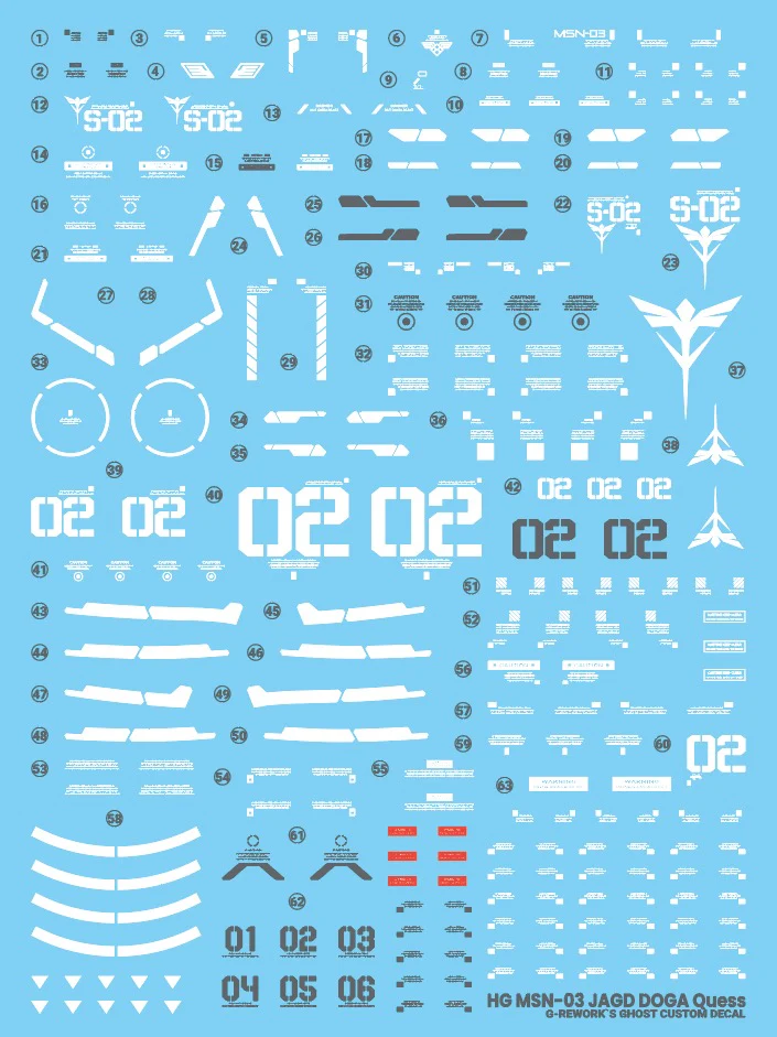 G-REWORK Decal H83 HGUC Jagd Doga (Gyunei Guss) - Image 10