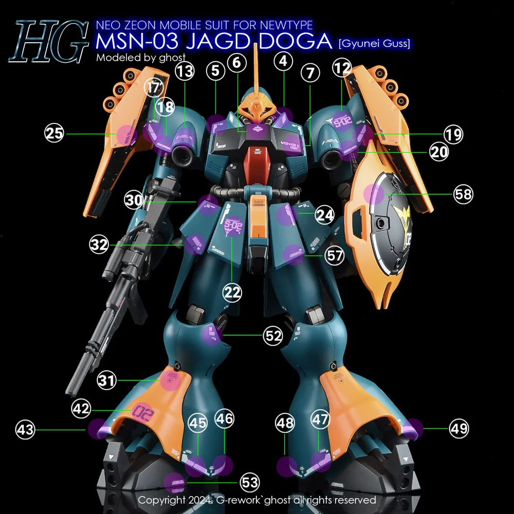 G-REWORK Decal H83 HGUC Jagd Doga (Gyunei Guss) - Image 6