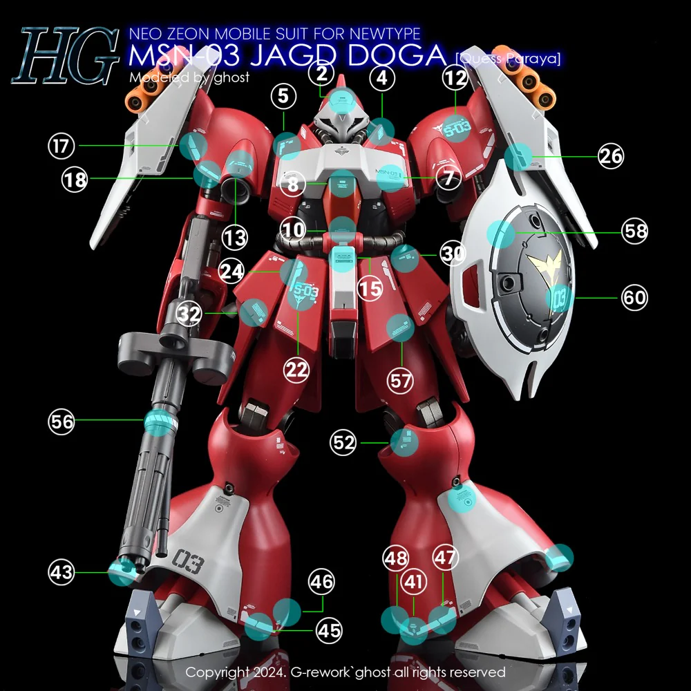 G-REWORK Decal H84 HGUC Jagd Doga (Quess Paraya) - Image 7