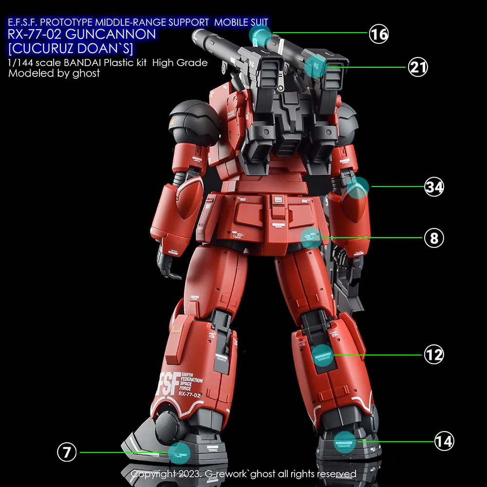 G-REWORK Decal HCU01 HG Guncannon Cucuruz Doan's Island Ver. - Image 11
