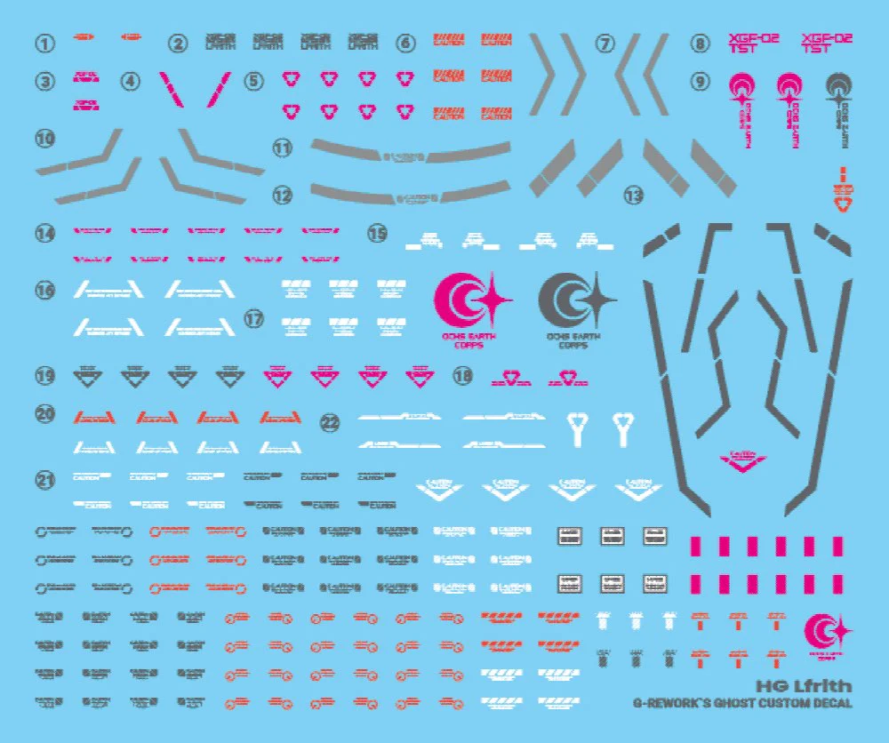 G-REWORK Decal H-WM01HG Gundam Lfrith - Image 10