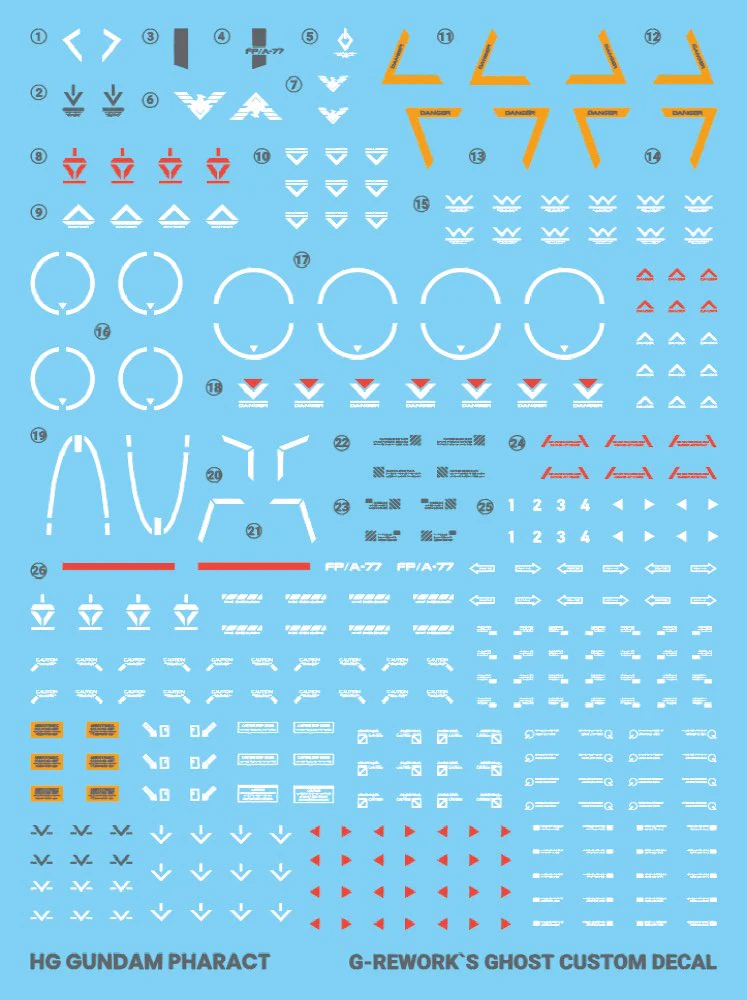 G-REWORK Decal H-WM07 HG Gundam Pharact - Image 2