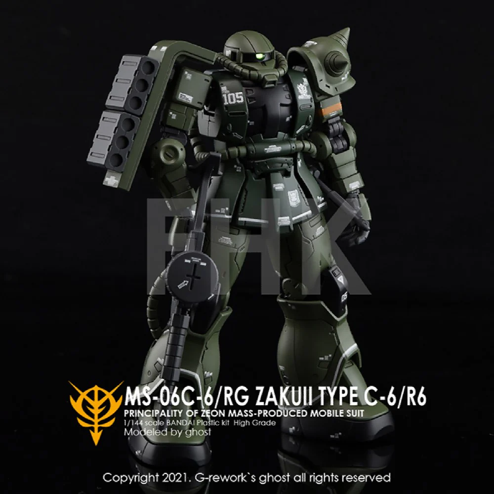 G-REWORK Decal HG HO-25 MS-06 Zaku II C-6/R6 (Gundam The Origin) - Image 4