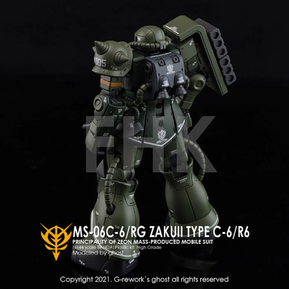 G-REWORK Decal HG HO-25 MS-06 Zaku II C-6/R6 (Gundam The Origin) - Image 5