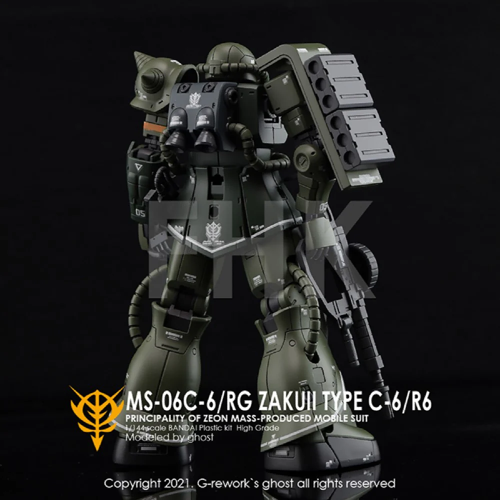 G-REWORK Decal HG HO-25 MS-06 Zaku II C-6/R6 (Gundam The Origin) - Image 6