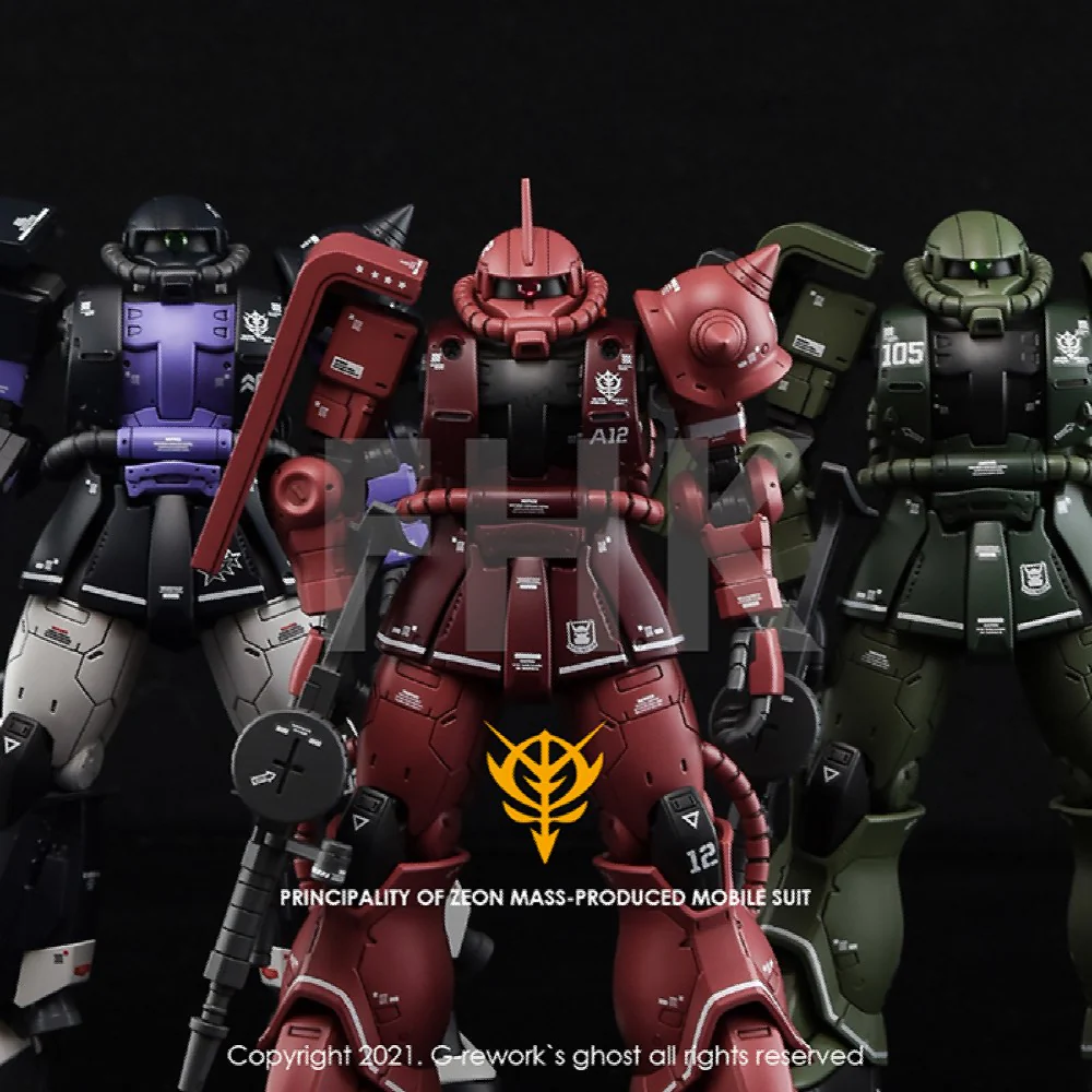 G-REWORK Decal HG HO-25 MS-06 Zaku II C-6/R6 (Gundam The Origin) - Image 7