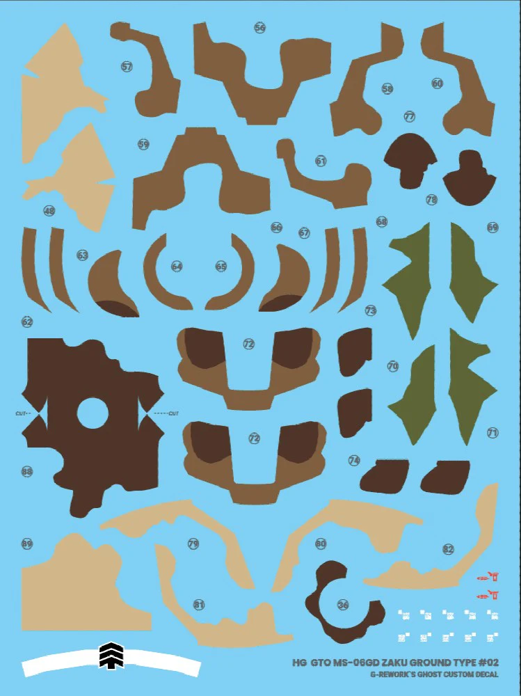 G-REWORK Decal HL-HMGT HG Zaku II High Mobility Southern Cross Corps (Cucuruz Doan's Island) - Image 13