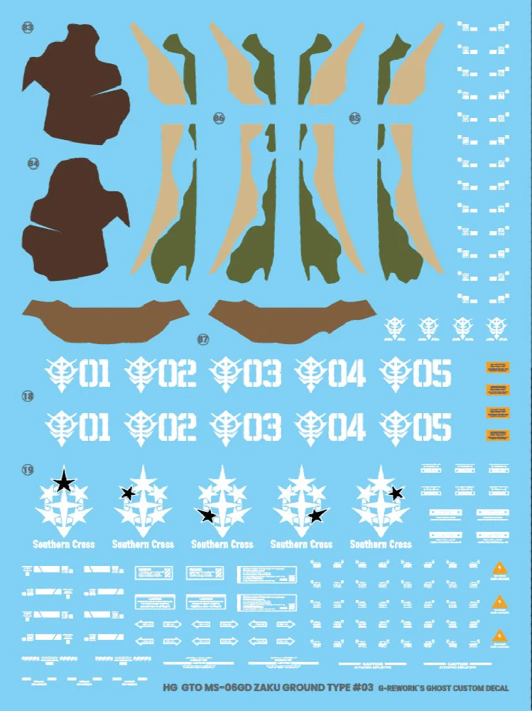 G-REWORK Decal HL-HMGT HG Zaku II High Mobility Southern Cross Corps (Cucuruz Doan's Island) - Image 14