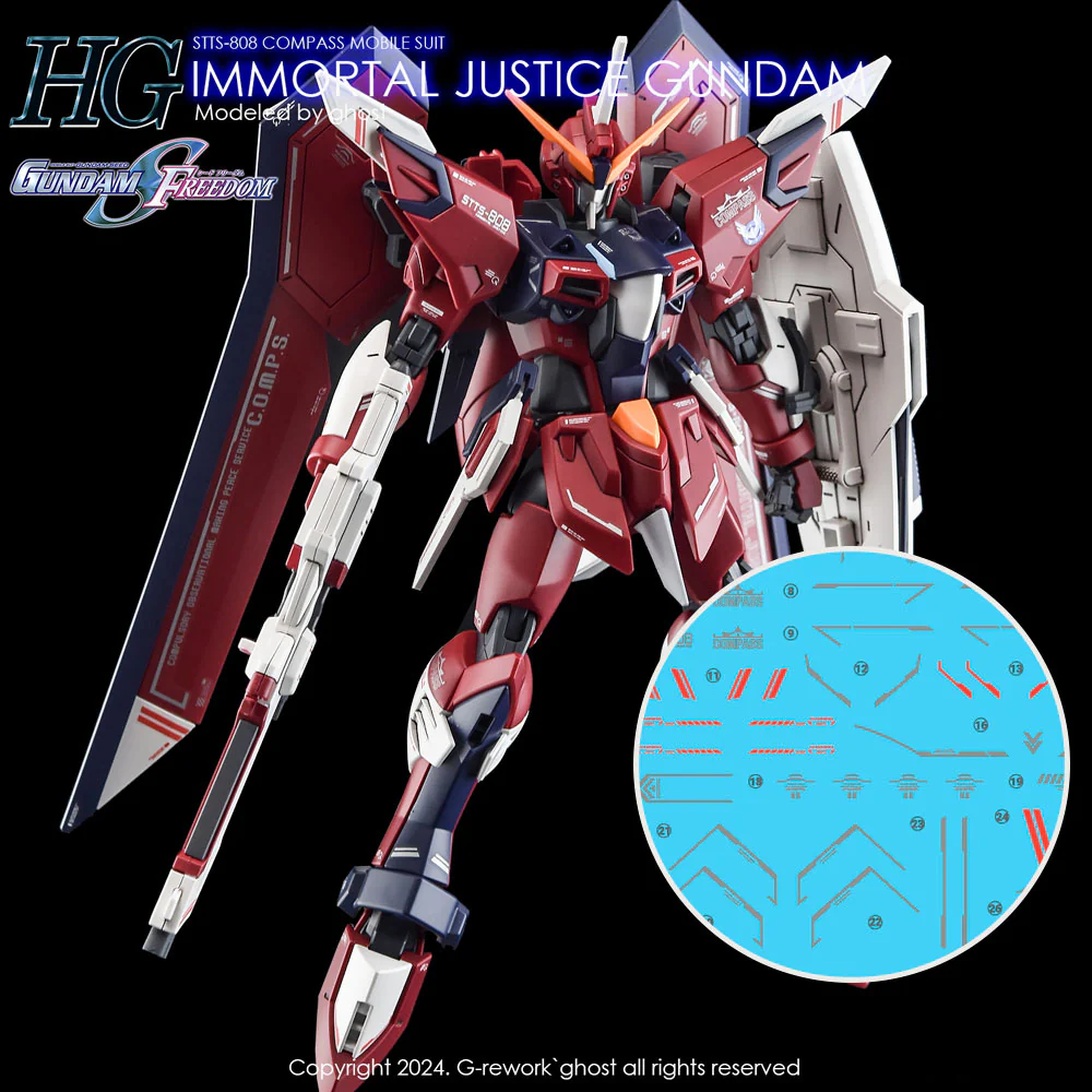 G-REWORK Decal H244 HGCE Immortal Justice Gundam