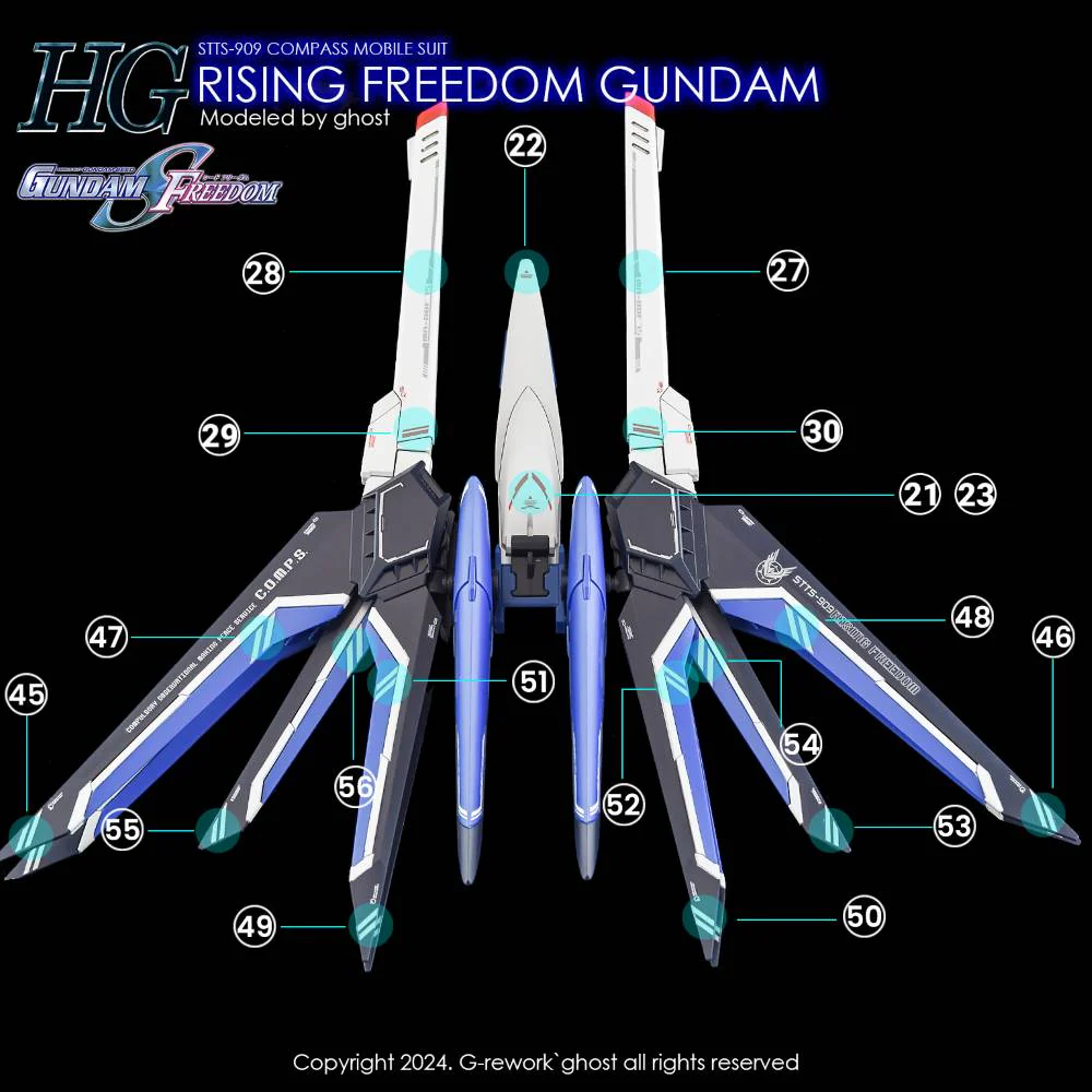 G-REWORK Decal H243 HGCE Rising Freedom Gundam - Image 11